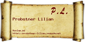 Probstner Lilian névjegykártya